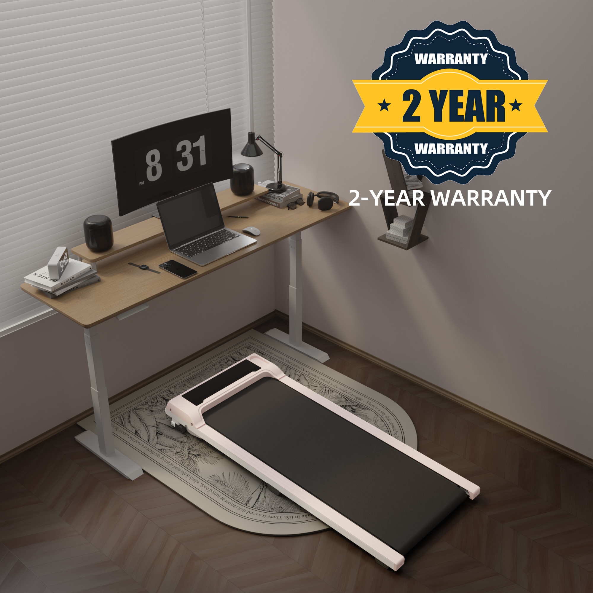 Walking Pad Under Desk Treadmill,Portable Small Treadmills For Home And Office,Super Quiet Motorized Walking Jogging Running Machine With Remote Control_voghion.com